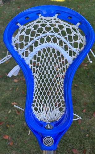 Maverik Tactik 3 – Brand New Custom Strung Lacrosse Head – Brilliant Blue