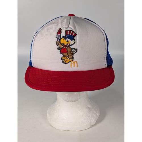 Vintage 1984 McDonalds Sam the Olympic Eagle Trucker Hat Los Angeles Snapback