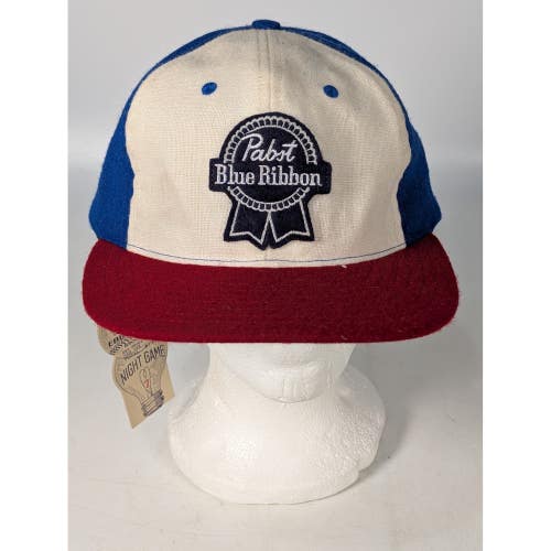 Ebbets Field Flannels Pabst Blue Ribbon PBR Wool Strapback Hat New