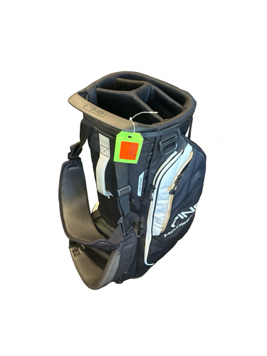 Used Ping 4 WAY HOOFER Mens Stand Bag Black 11682-S000141091