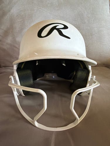 Rawlings girls MACH softball batting helmet with Hi-VIZ facemask