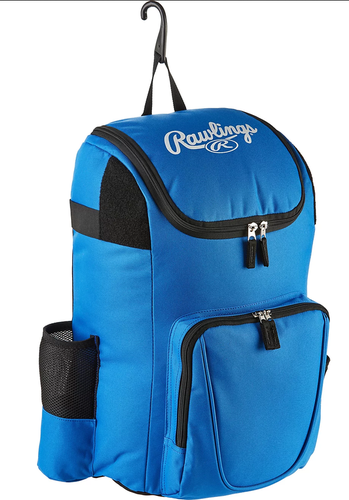 Used Rawlings R250 BB/SB Player Backpack Royal Blue And Black 11692-S000157807