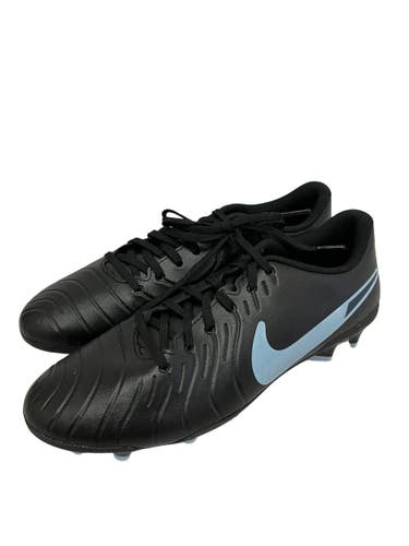 Used Nike LEGEND 10 CLUB Soccer Cleats Black And Carolina Blue Senior 9.5 11692-S000157801
