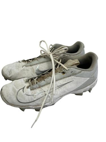 Used Nike VAPOR EDGE SHARK 2 Adult FB Cleats White And Silver Senior 10 11692-S000155983
