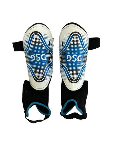 Used Dsg Soccer Shin Guards Youth White And Royal Blue LG 11692-S000157169