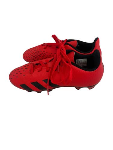 Used Adidas PREDATOR Soccer Cleats Red And Black Junior 02 11692-S000159256