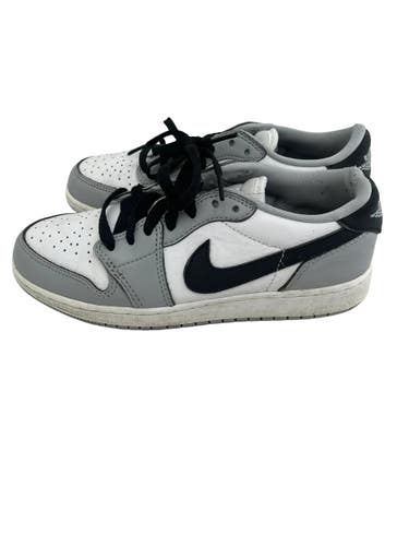 Used Nike JORDAN 1 LOW Basketball Shoes Y White And Grey Junior 05 11692-S000159277