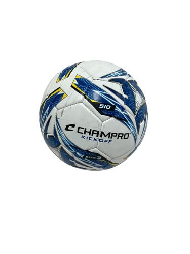 Used Champro KICKOFF 510 All Size Soccer Ball White And Royal Blue 3 11692-S000156561