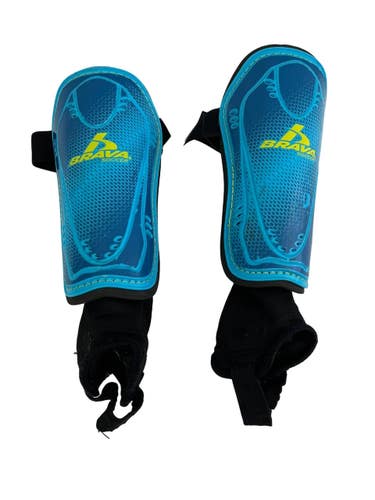Used Brava Soccer Shin Guards Junior Royal Blue SM 11692-S000156635