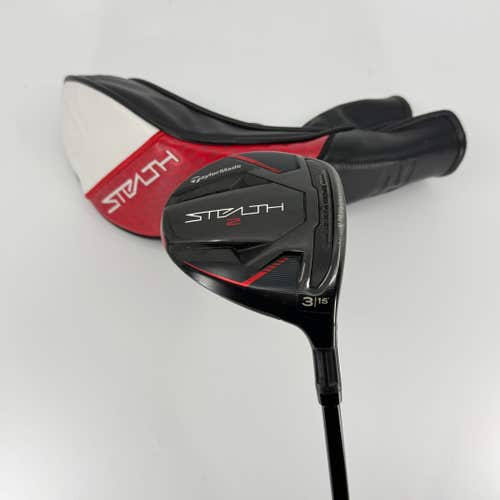 Taylormade Stealth 2 15* 3 Wood RH Fujikura Ventus TR Red FW Stiff 6-S Headcover