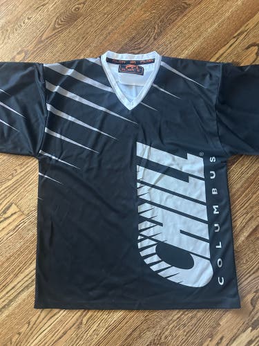 Columbus Chill Ice Hockey Jersey Medium (Used) Black Flow