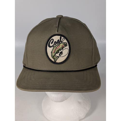 Coal x Jess Kimura Special Edition Trout Fish Patch Snapback Hat Olive Green