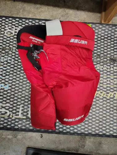RED Senior XL Bauer Supreme One80 Hockey Pants (New)
