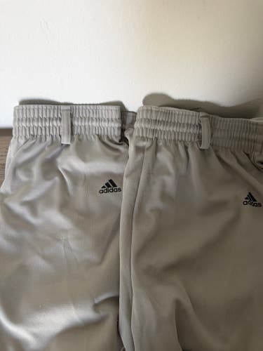 Gray Men's Large Youth Adidas Game Pants (Used)