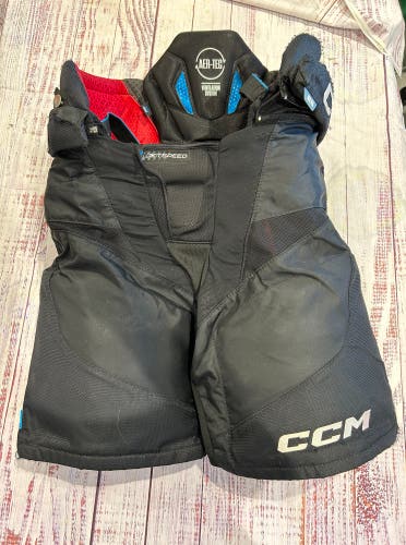Black Senior Medium CCM JetSpeed FT6 Pro Hockey Pants (Used)