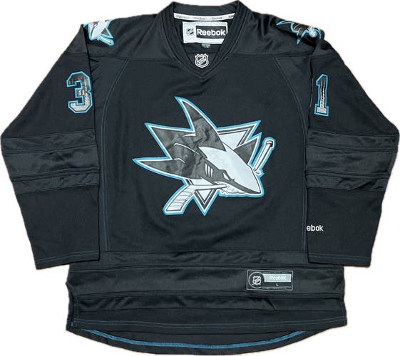 San Jose Sharks Antti Niemi Accelerator Fashion Reebok NHL Hockey Jersey Size L