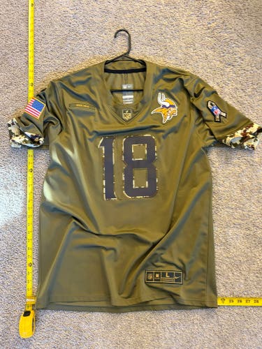 Justin Jefferson Minnesota Vikings Salute to service Green Nike Jersey (Used)