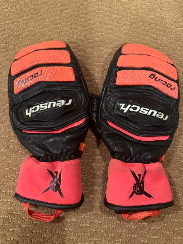 Orange Small / Medium Adult Unisex Reusch Gloves (Used)