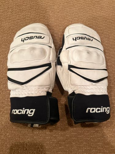 White Medium Adult Unisex Reusch Gloves (Used)