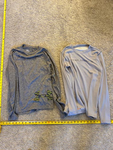 Gray Small Men's Under Armour heat gear long sleeve shirt bundle