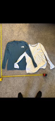 Large men’s long sleeve shirt bundle north face/champion