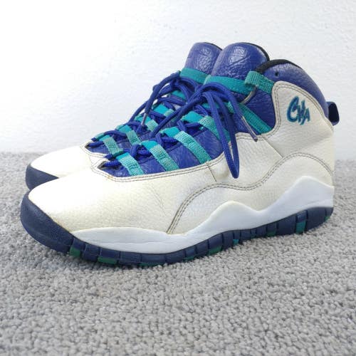 Nike Air Jordan 10 Retro Charlotte Hornets Boys Size 5.5Y Shoes 310806-107