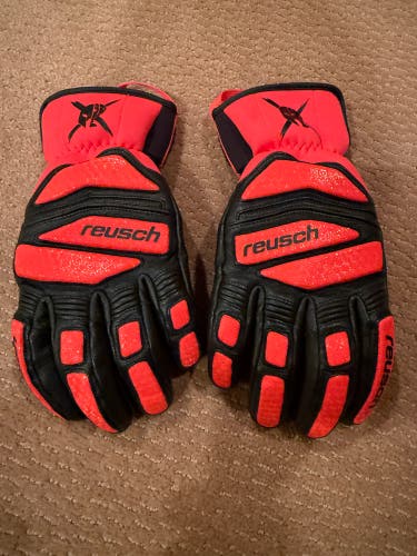 Orange Small / Medium Adult Unisex Reusch Gloves (New)
