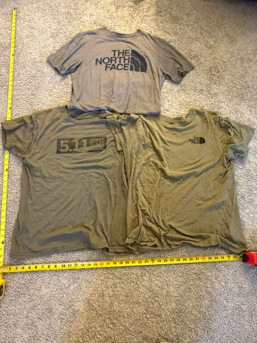 Large Men's The North Face t shirts 5.11 tactical
