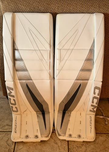 34+1.5” CCM Extreme Flex 7 Pro Custom Goalie Leg Pads (Used)