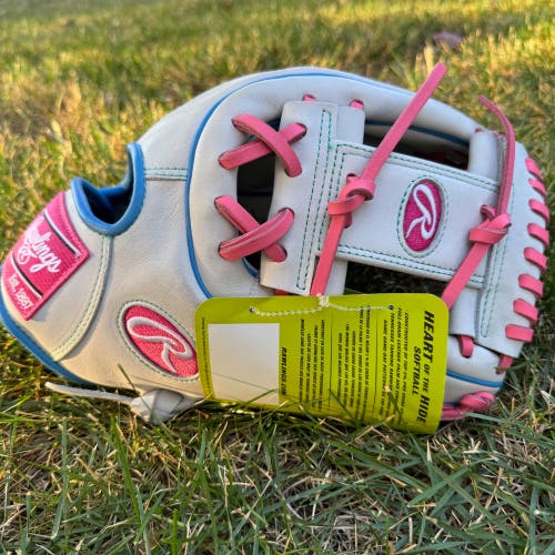NEW Rawlings Heart of the Hide 12" Fastpitch Glove White Pink RHT PROR316SB-2WP