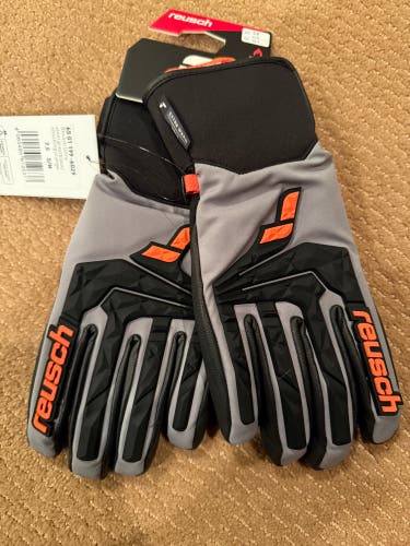 Gray Small / Medium Adult Unisex Reusch Gloves (New)