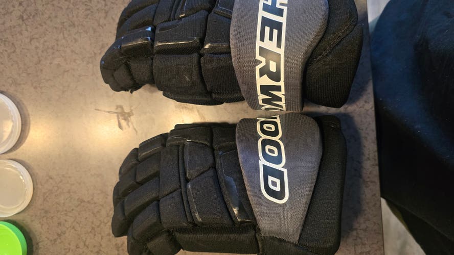 Sher-Wood Code Encrypt Pro Gloves 13" Pro Stock (Used) Tampa Bay Lightning.