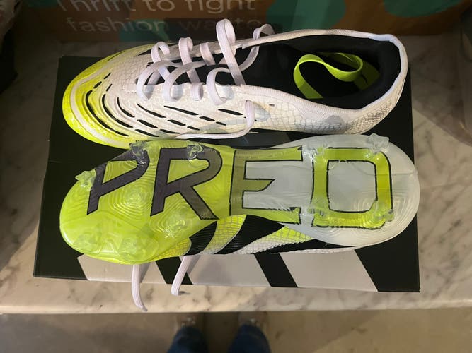 White Unisex Size W7 Adidas Predator Pro FG Cleats (New)