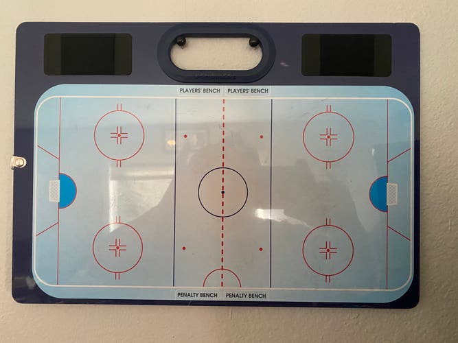 ScribbleDo Hockey Coaches Board w/ Starting Roster & Lineup Clipboard