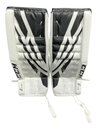Used CCM E4.5 Goalie Leg Pads Youth White 26" 11873-S000240802