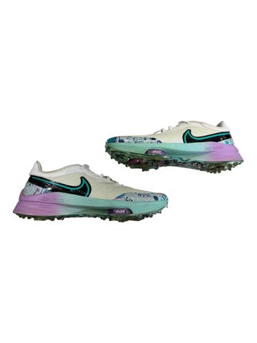 Used Nike LIVE TO PLAY Mens Golf Shoes White And Purple Senior 12 11873-C000251276
