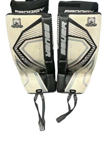 Used Bauer PRODIGY Goalie Leg Pads Youth Black And White 24" 11873-S000251299