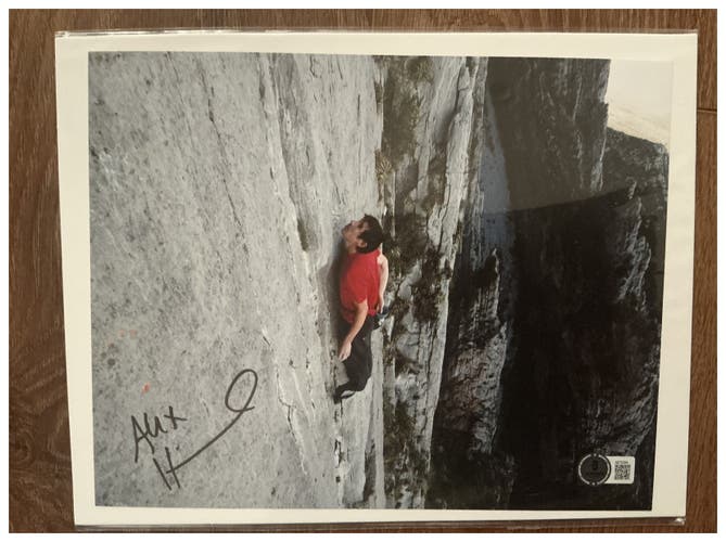 Alex Honnold Autographed Signed 8x10 Photo Free Solo Rock Climber Beckett COA