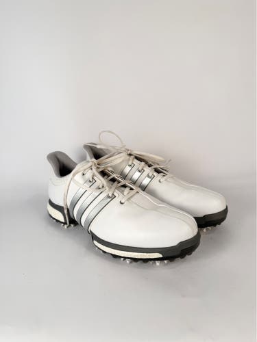 Adidas Tour 360 BOOST Endless Energy Golf Shoes Mens Size 11.5 White Gray EUC