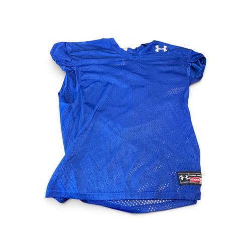 Used Under Armour PRACTICE JERSEY FB Top Youth Royal Blue LG 11735-S000371021