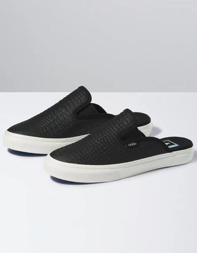 Vans Classic VN0A4P3UVYE Mule Mens 4 Black Leather Slip On Casual Shoes JOBB1993
