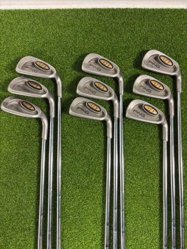 Men's Ping i3 Oversize Right Handed Iron Set Stiff Flex (9 Clubs) #3 - #9, PW, SW (Used)