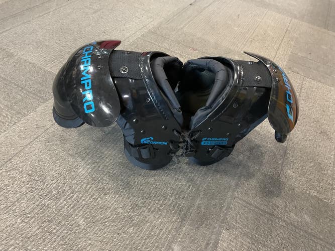 Used Champro SCORPION FB Shoulder Pads Black XS 11614-S000246397