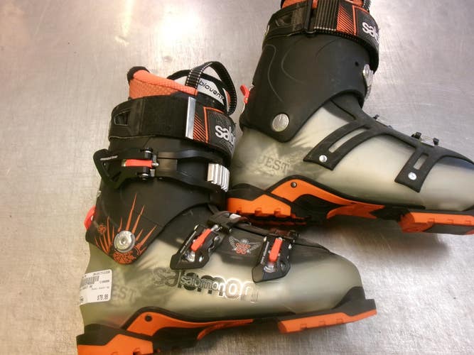 Used Salomon QUEST 90 Mens DH Ski Boot Orange 270 MP - M09 - W10 11339-S000208175
