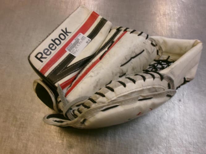 Used Reebok 14K JR CATCH REGULAR Junior Goalie Catcher White 11339-S000208160