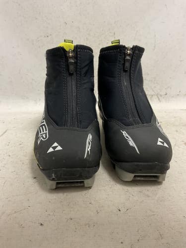 Used Fischer XJ SPRINT Boys NNN XC Ski Boots Black JR-02 11855-S000212070