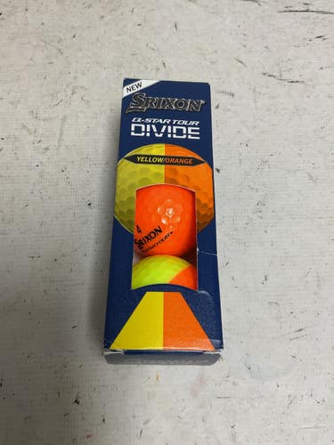 Used Srixon Q-STAR TOUR DIVIDE 3 Ball - Golf Ball Sleeve Orange 11855-S000212058