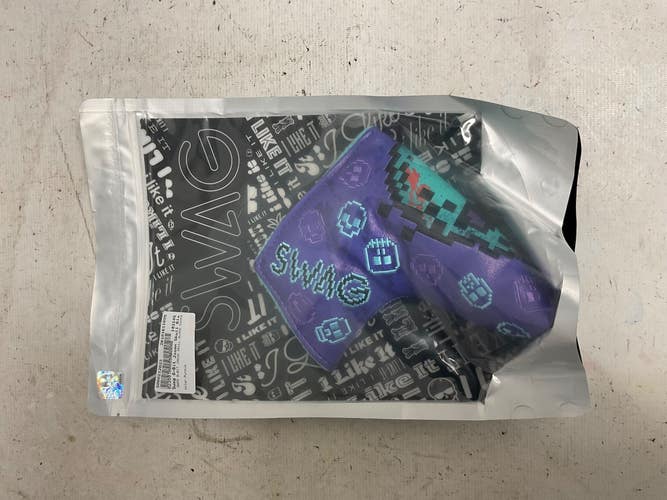 Used SWAG 8-BIT JASON SKULL BLADE COVER Golf Accessory Purple 11855-S000212023