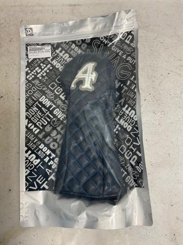 Used SWAG 4ACES QUILTED LEATHER HEADCOVER Golf Accessory Navy Blue 11855-S000212022
