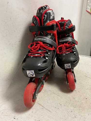 Used KUXUAN ADJ INLINE SKATES Senior Rec Fitness Skates Black Adjustable 11855-S000211945